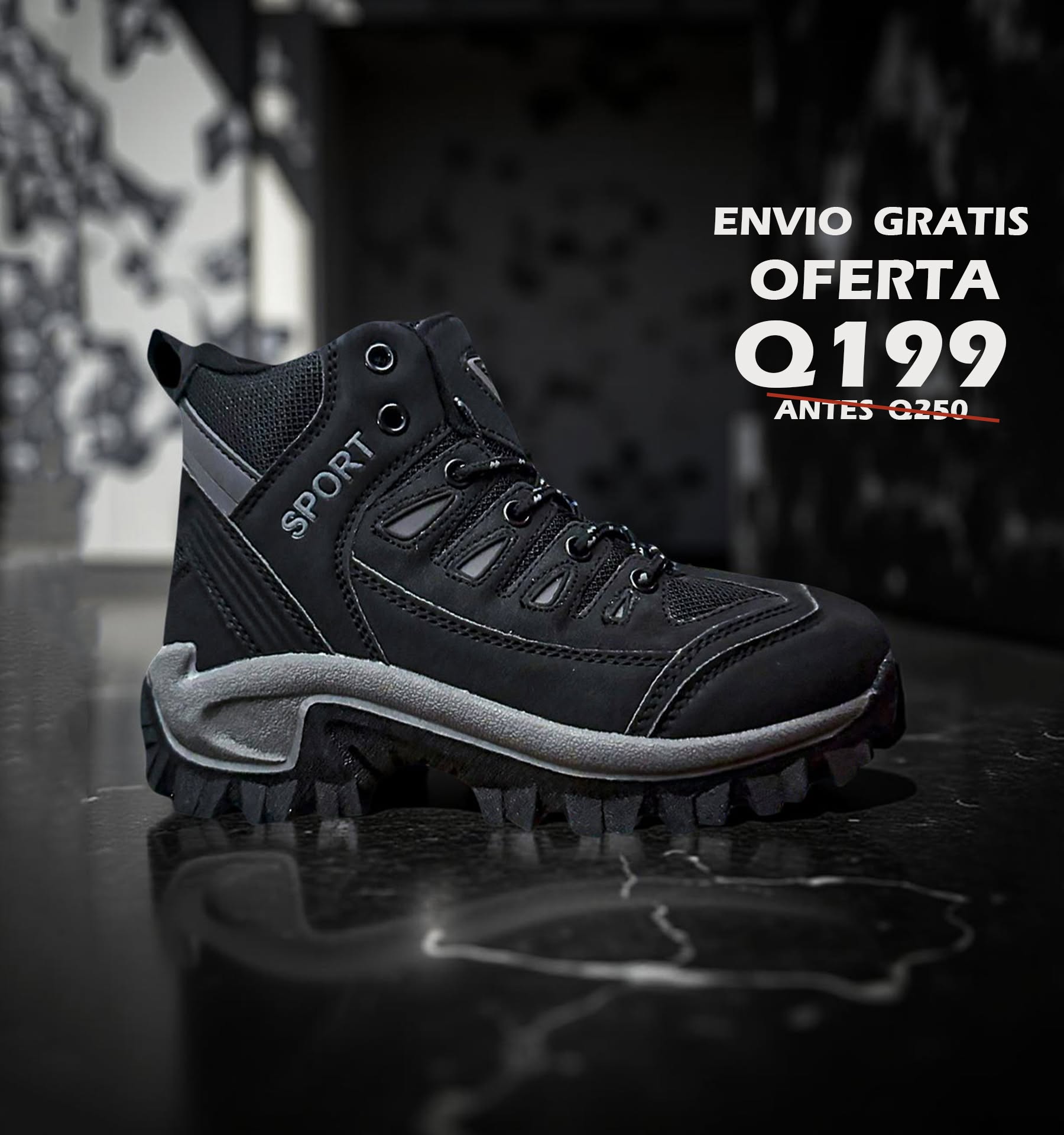 Bota Negro Sport